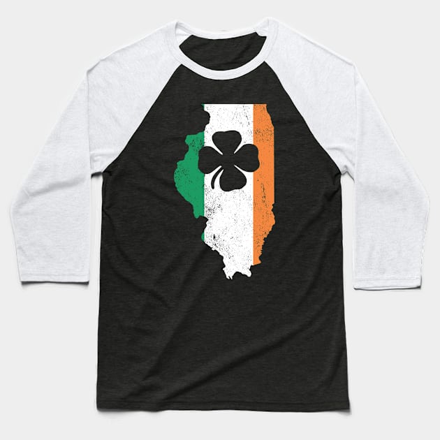 St. Patrick's Day Illinois Group Funny Flag Irish Gift Baseball T-Shirt by jkshirts